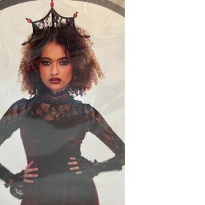 Vampire Instant Kit Halloween Costume 4 Pc Headband, Choker & Gloves 14+